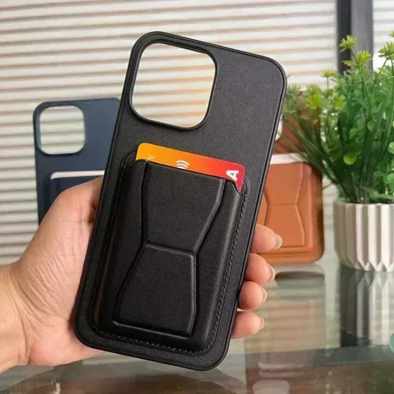 Premium Leather Wallet Stand Case – Card Holder & Foldable Kickstand — photo 3