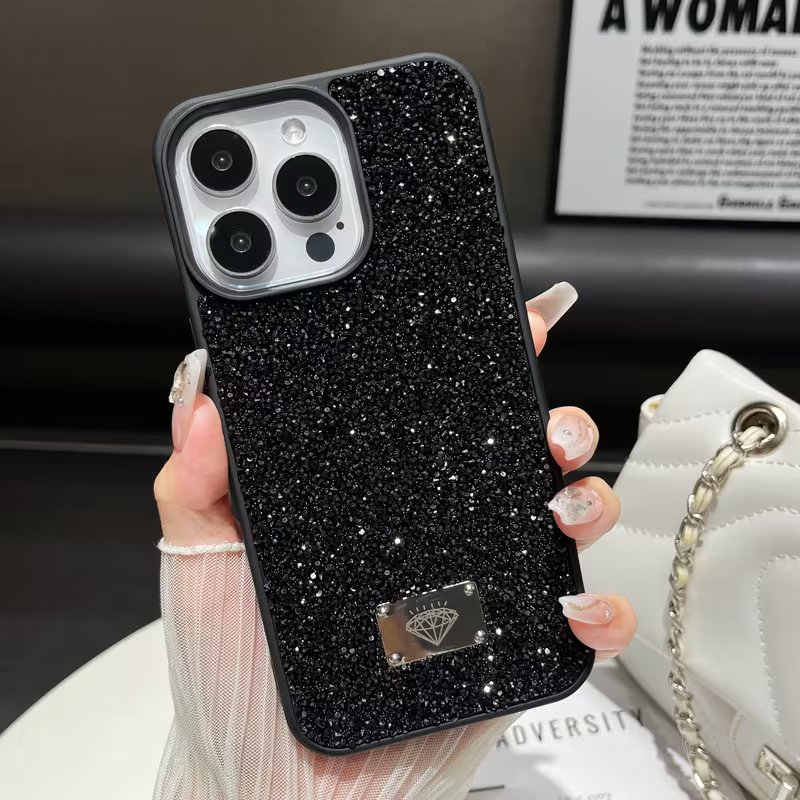 Black Glitter Diamond Case for iPhone | Premium Sparkle Finish & Stylish Design | iCase — photo 2