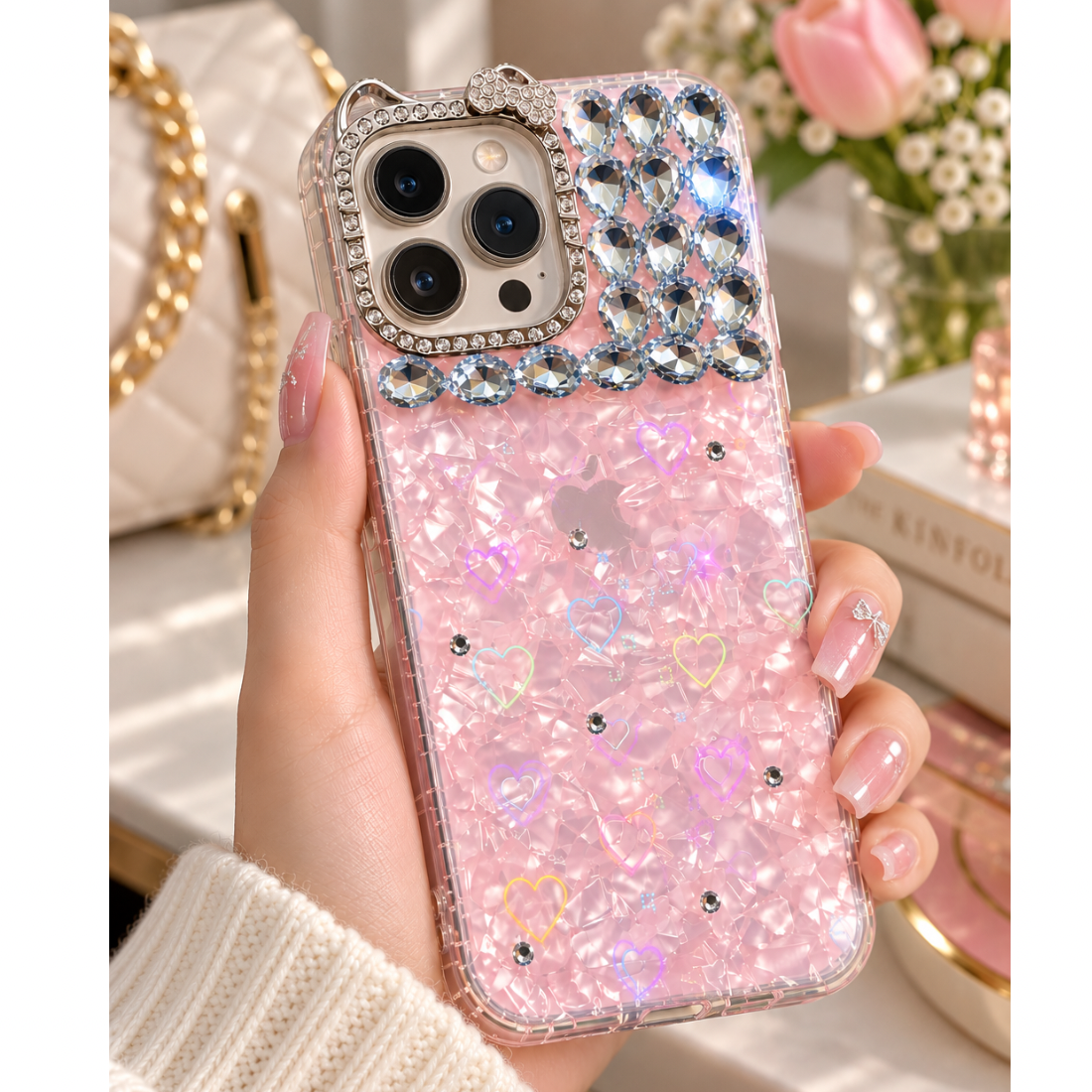 Luxury Crystal Heart Bling Case — photo 1