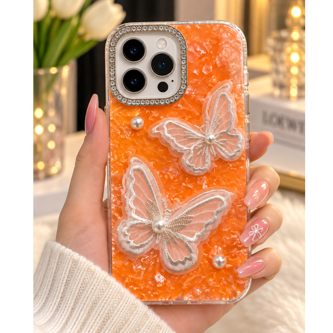 Butterfly Pearl Bling Case — photo 2